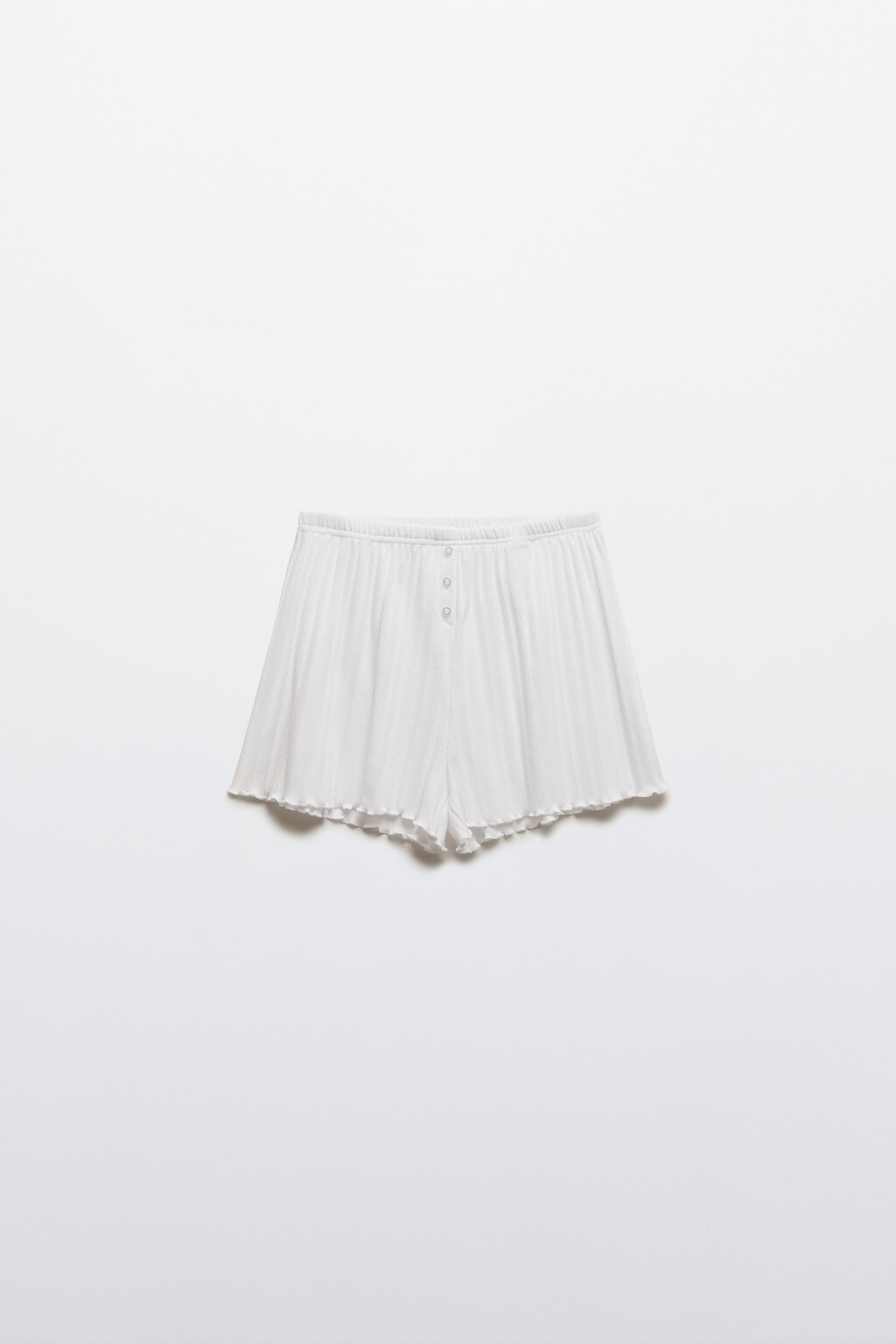 Шорты домашние с волнистыми краями - цвет ванильный - 7