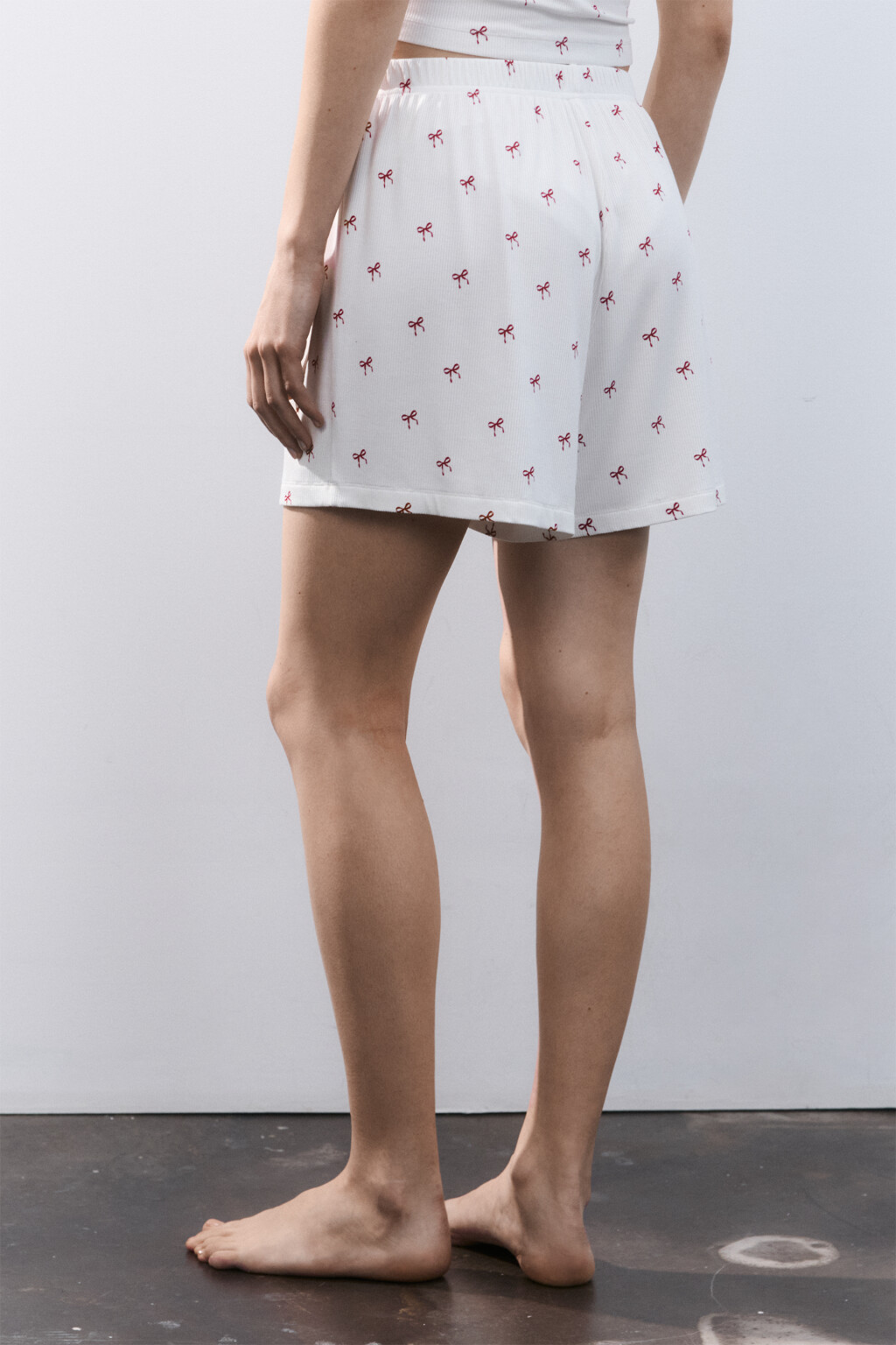 Шорты домашние вискозные - цвет красный - 3