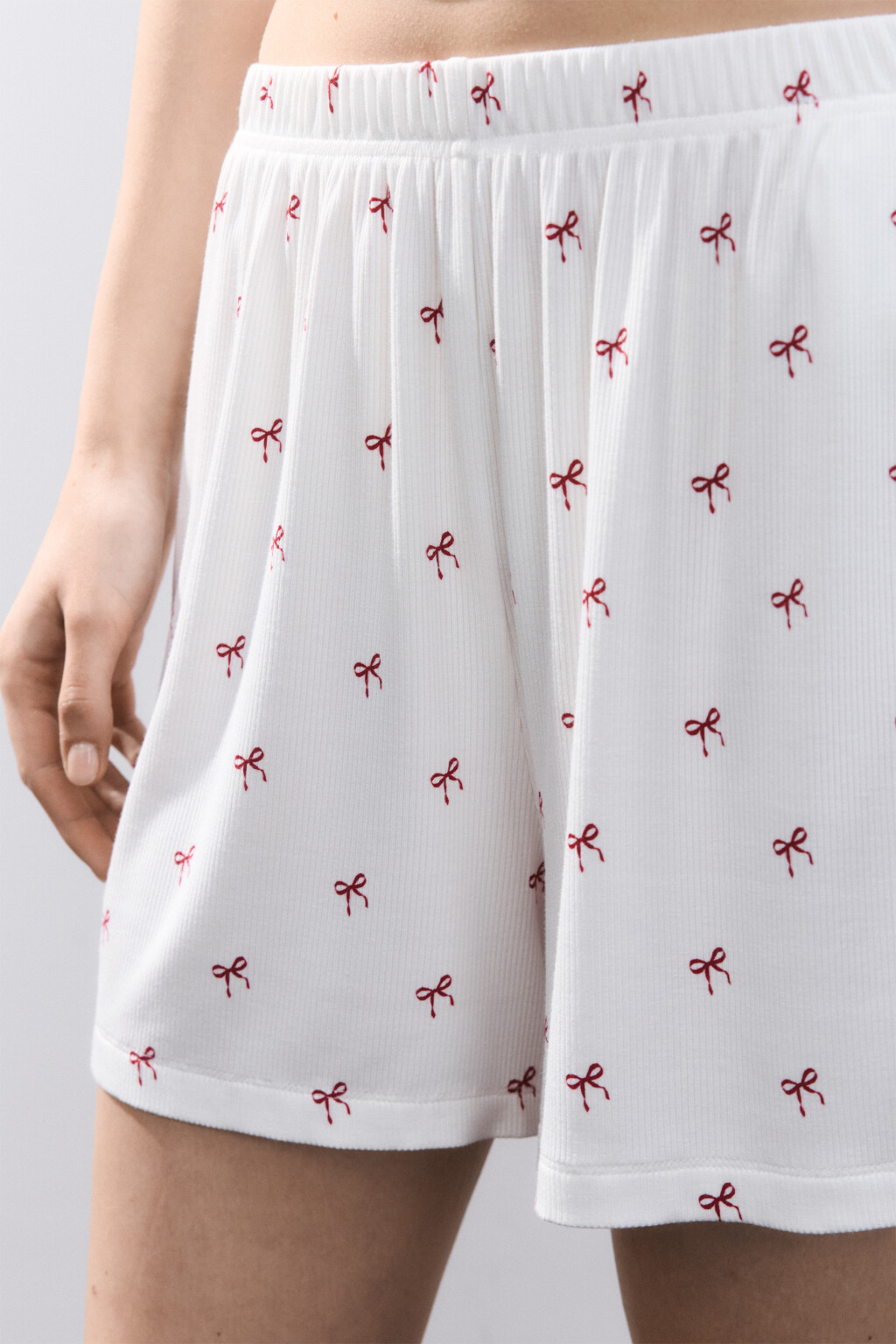 Шорты домашние вискозные - цвет красный - 6