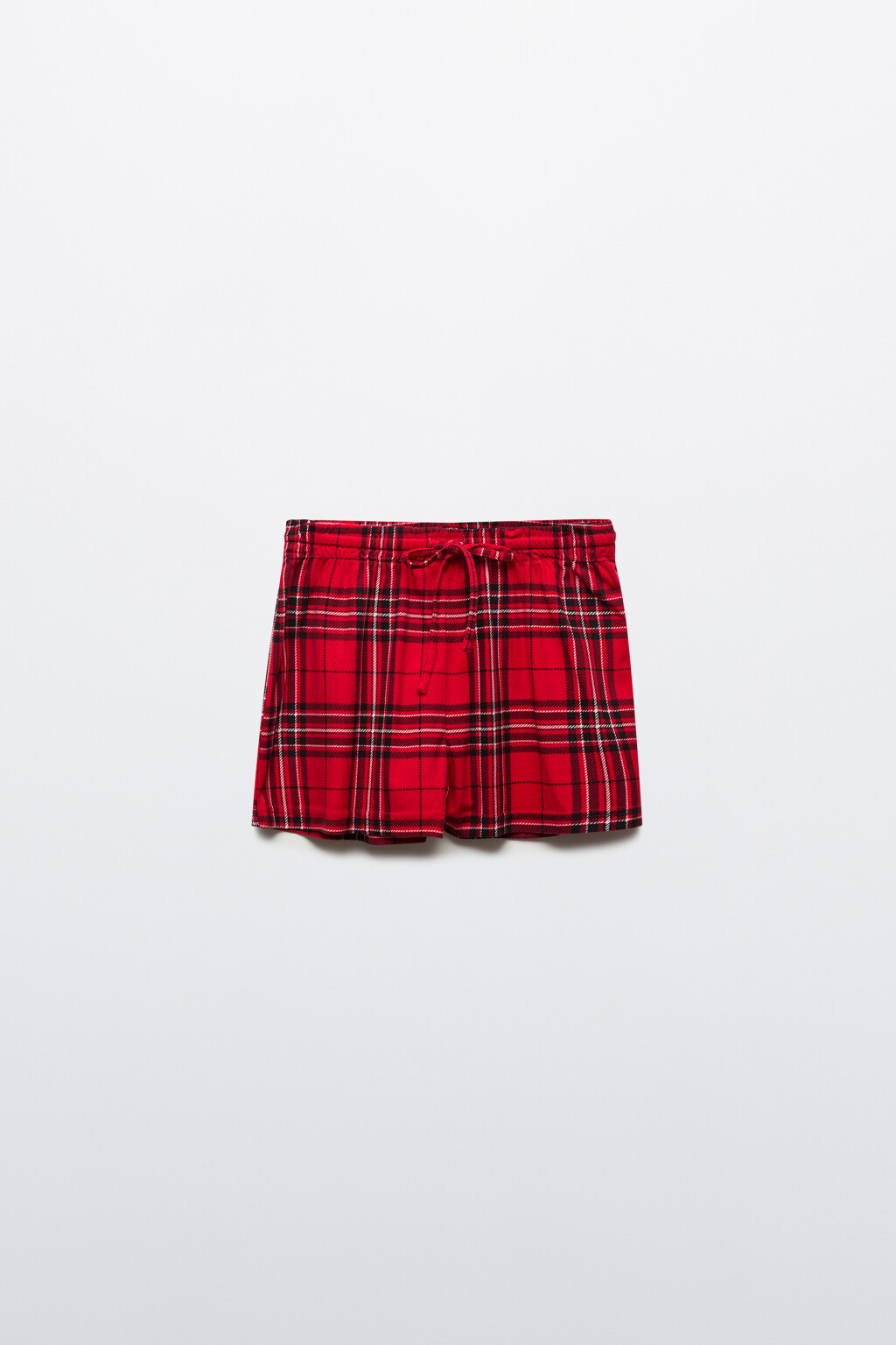 Шорты пижамные в клетку - цвет красный - 9