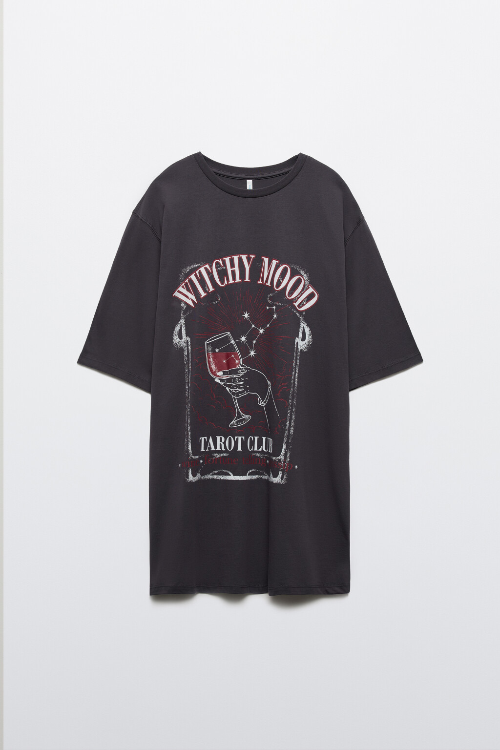 Платье-футболка домашнее с принтом - цвет серый - 8