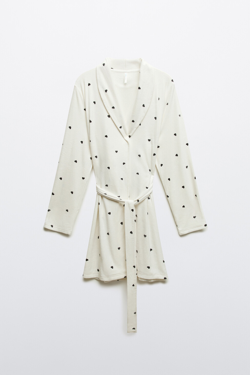 Халат велюровый с принтом - цвет серый - 7