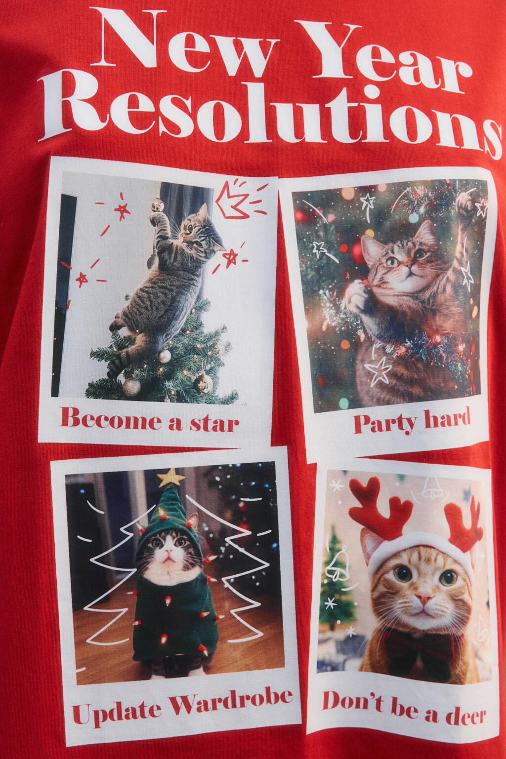 Платье-футболка домашнее с принтом - цвет красный - 7