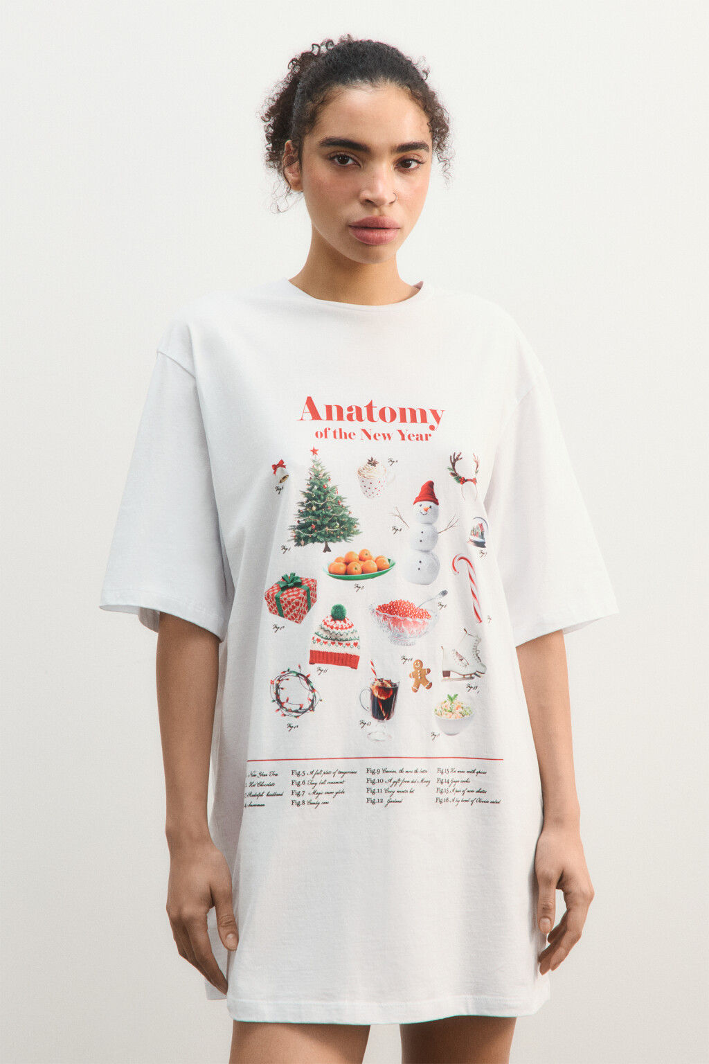 Платье-футболка домашнее с принтом - цвет мультиколор - 2