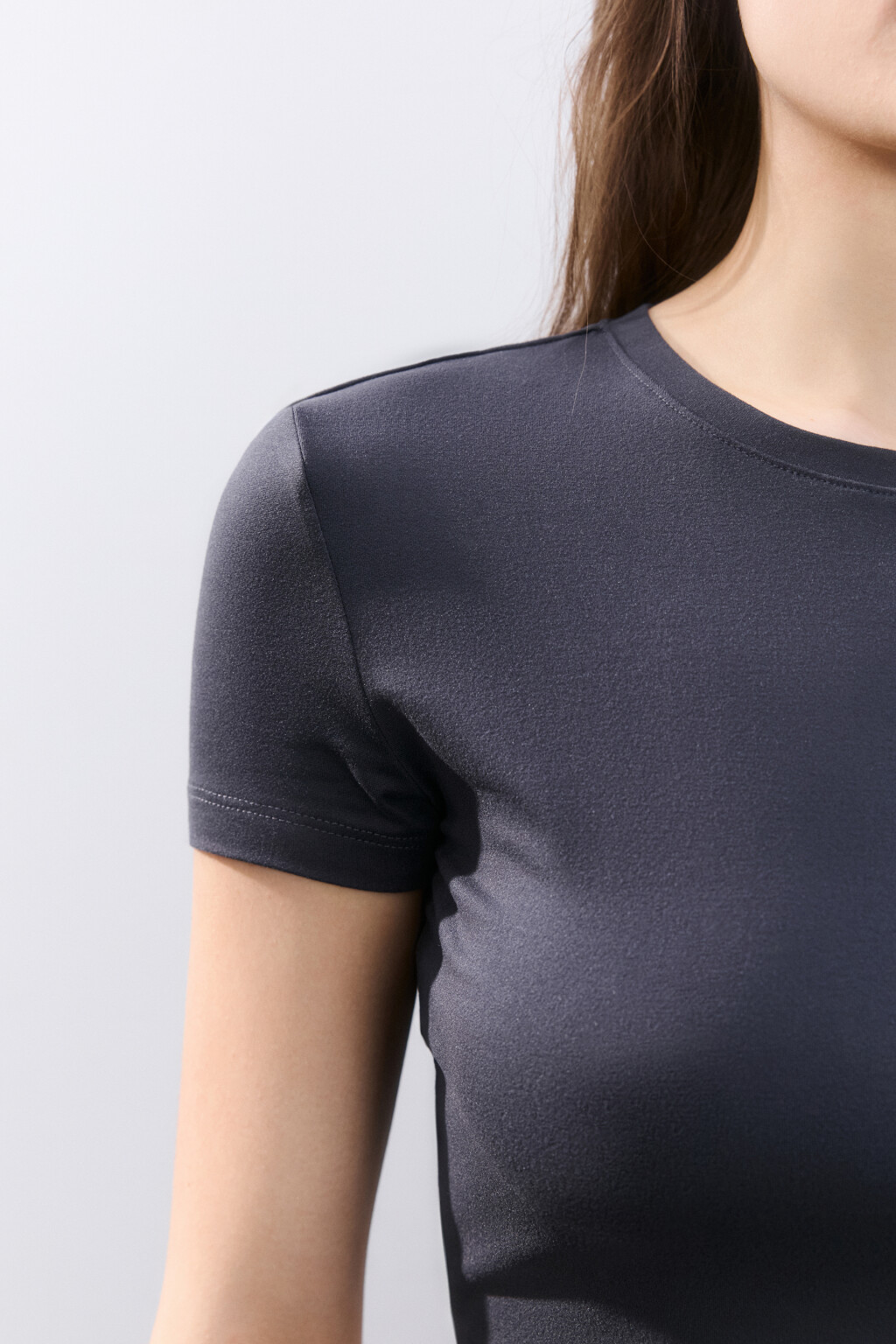 Футболка-топ домашняя трикотажная - цвет серый - 5