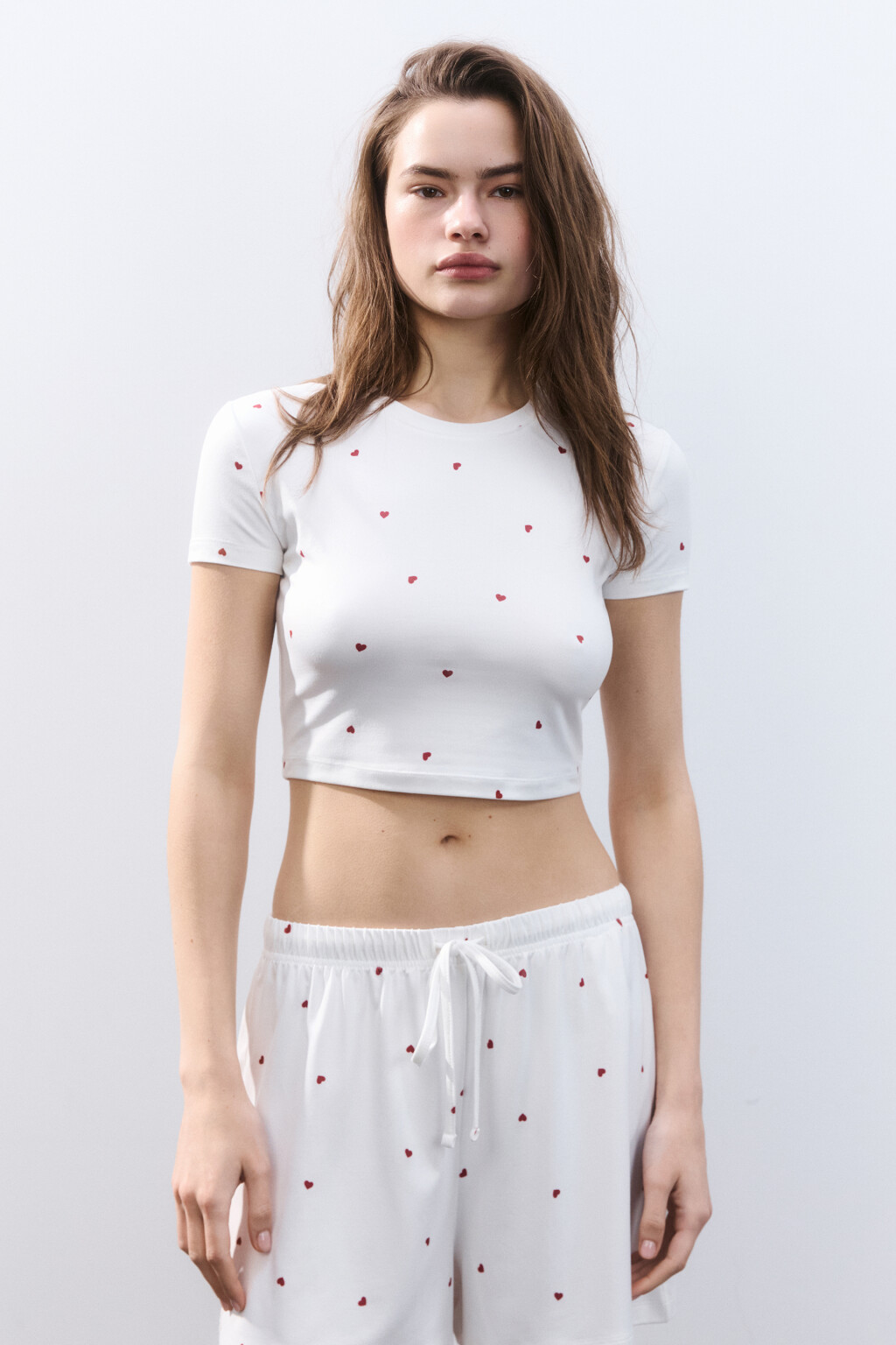 Футболка-топ домашняя трикотажная - цвет красный - 2