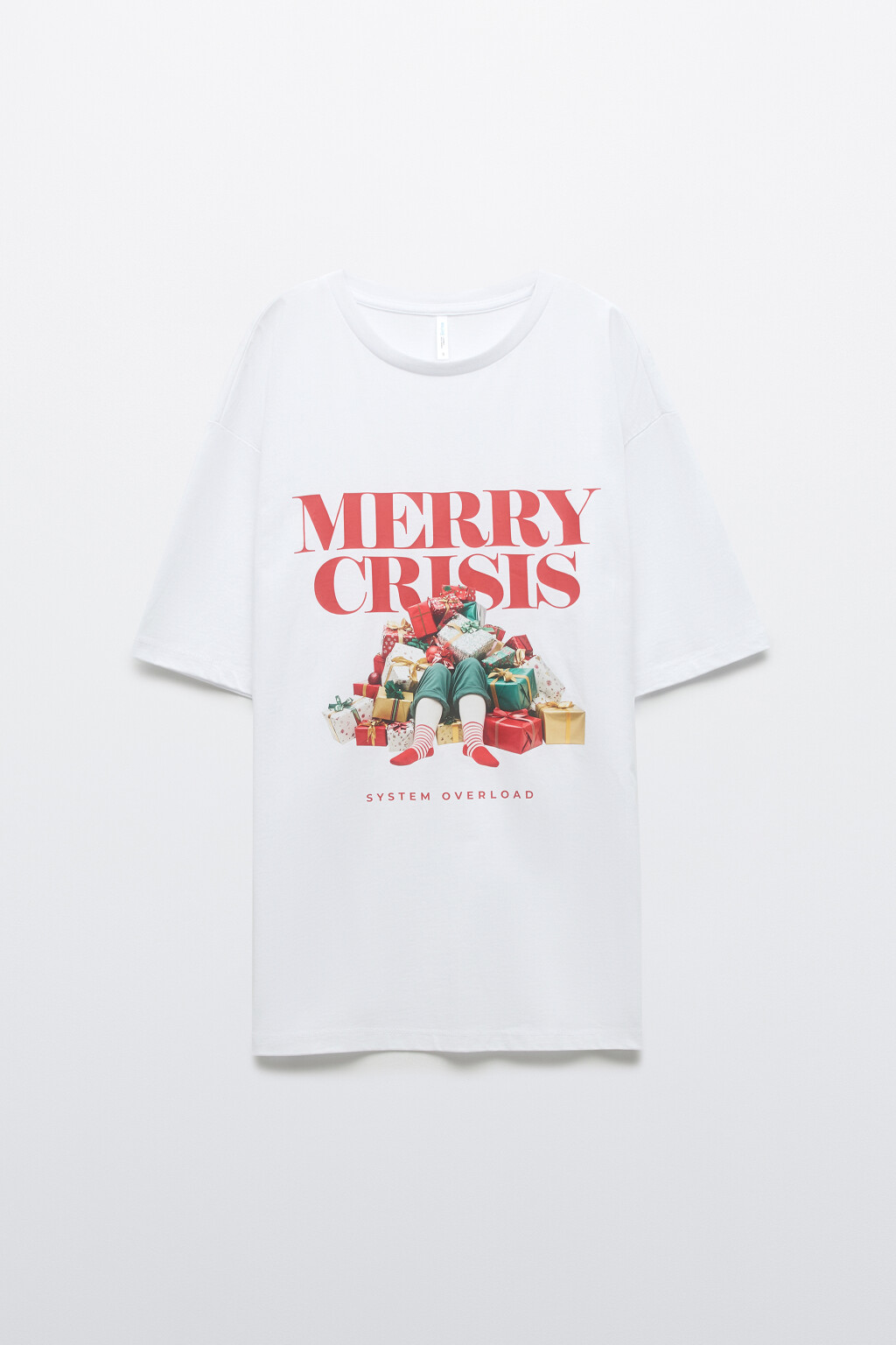 Футболка с рождественским принтом - цвет белый - 8