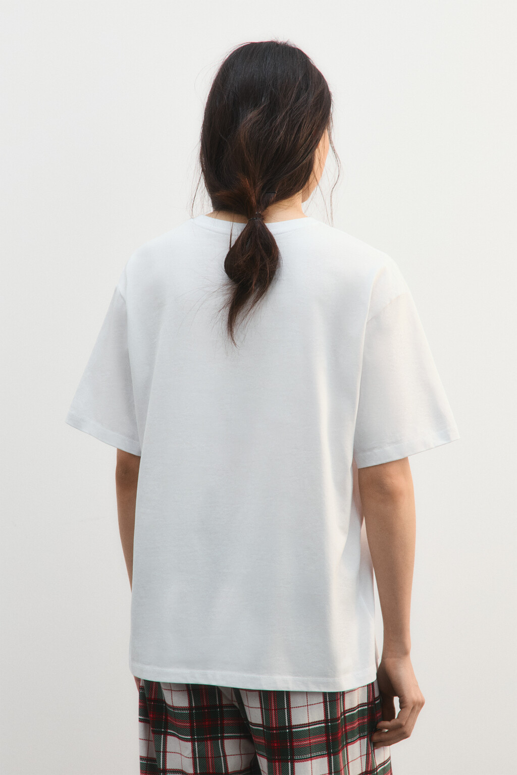 Футболка с рождественским принтом - цвет белый - 4