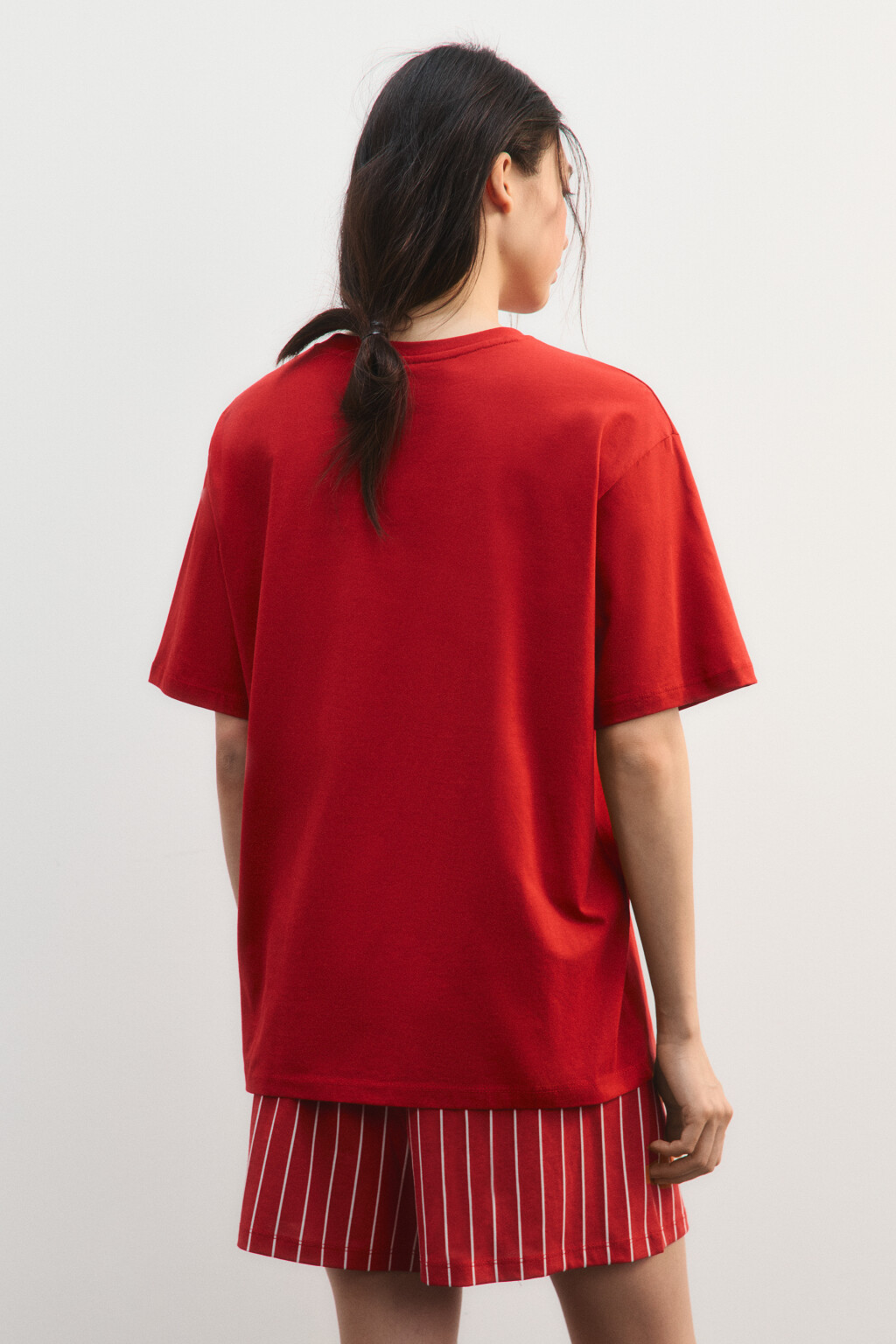 Футболка с рождественским принтом - цвет красный - 6