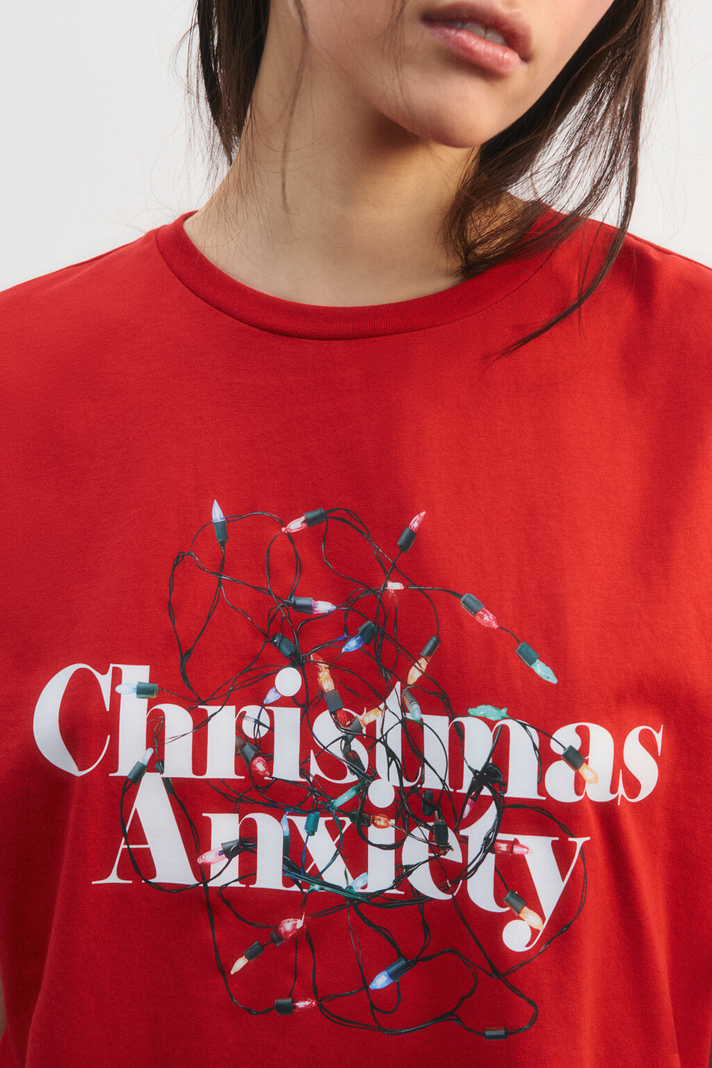 Футболка с рождественским принтом - цвет красный - 8