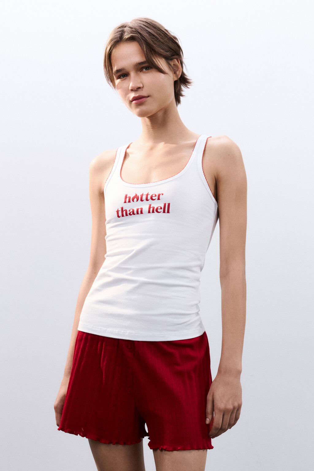 Майка домашняя с надписью - цвет белый - 2