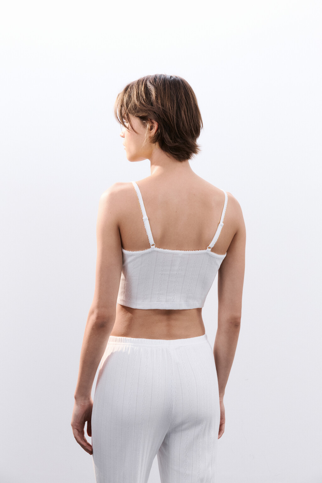 Майка домашняя с застежкой - цвет ванильный - 3