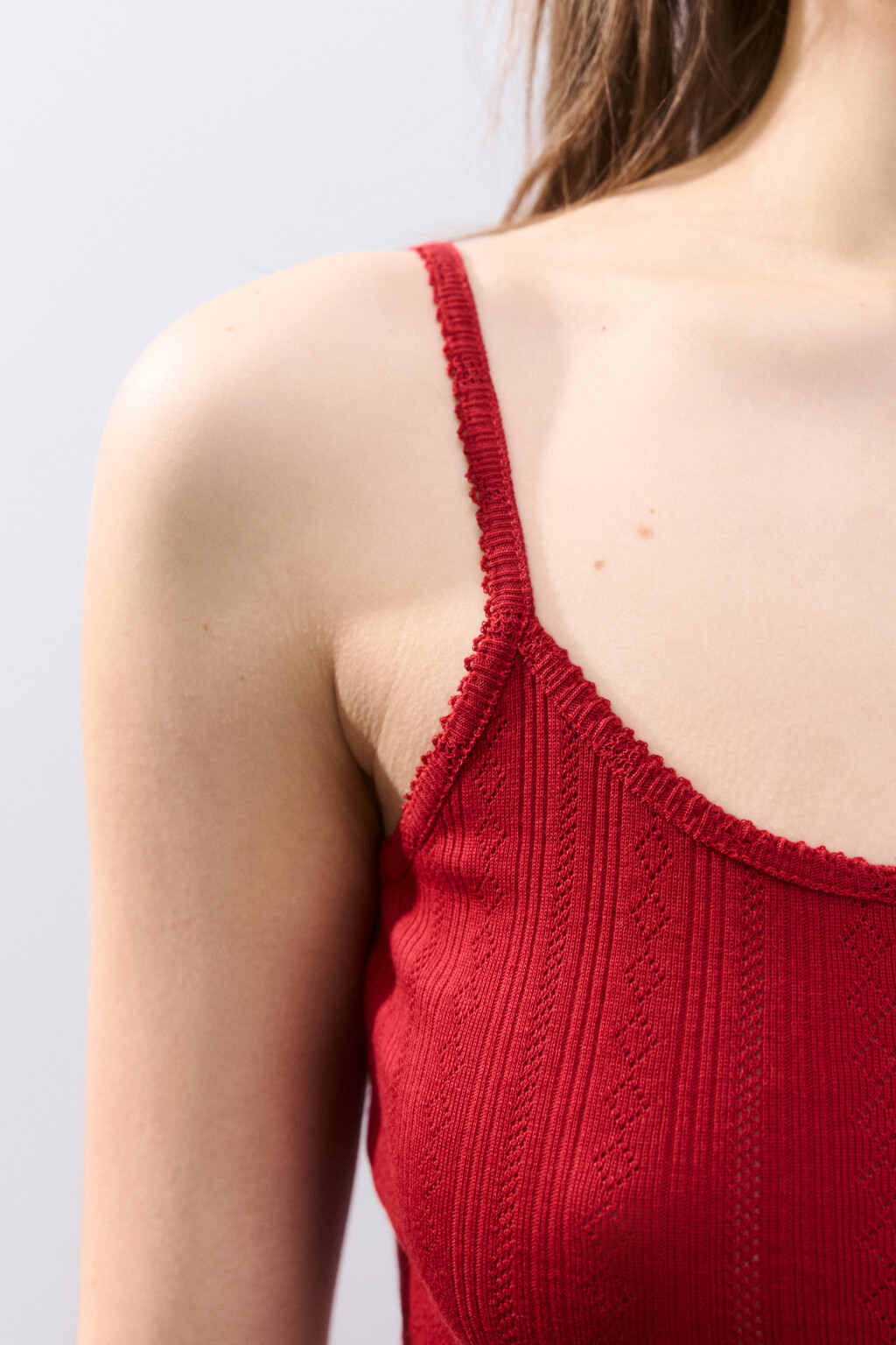 Майка домашняя с застежкой - цвет красный - 6