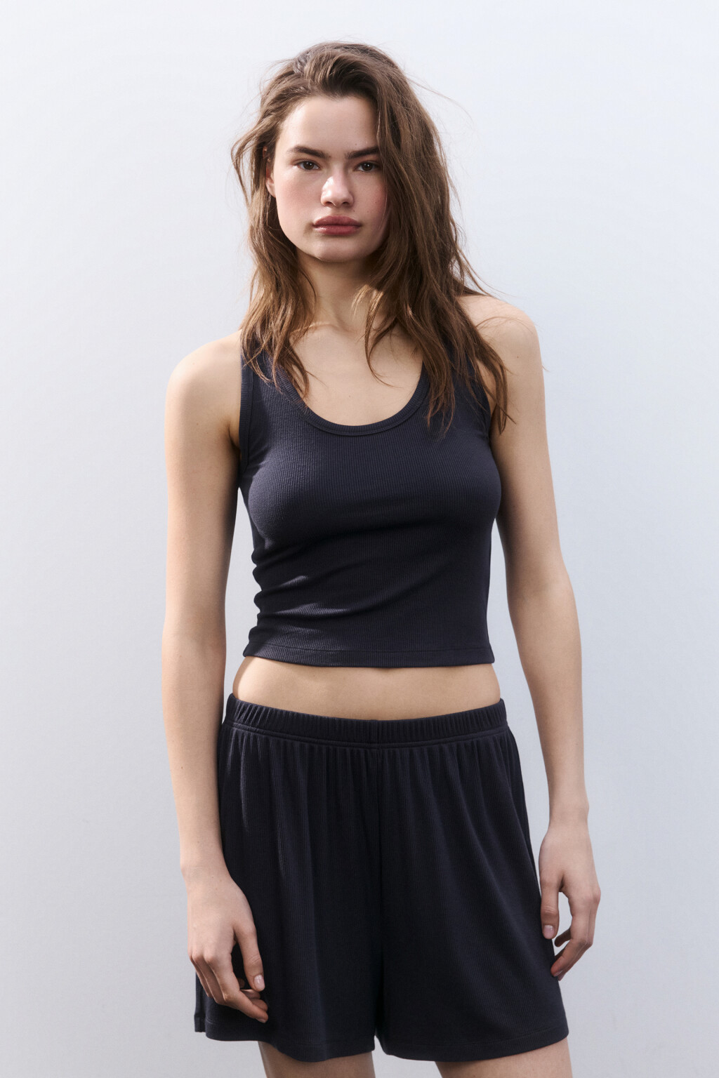 Майка домашняя вискозная - цвет серый - 2