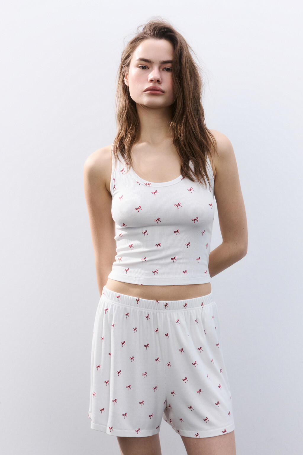 Майка домашняя вискозная - цвет красный - 2