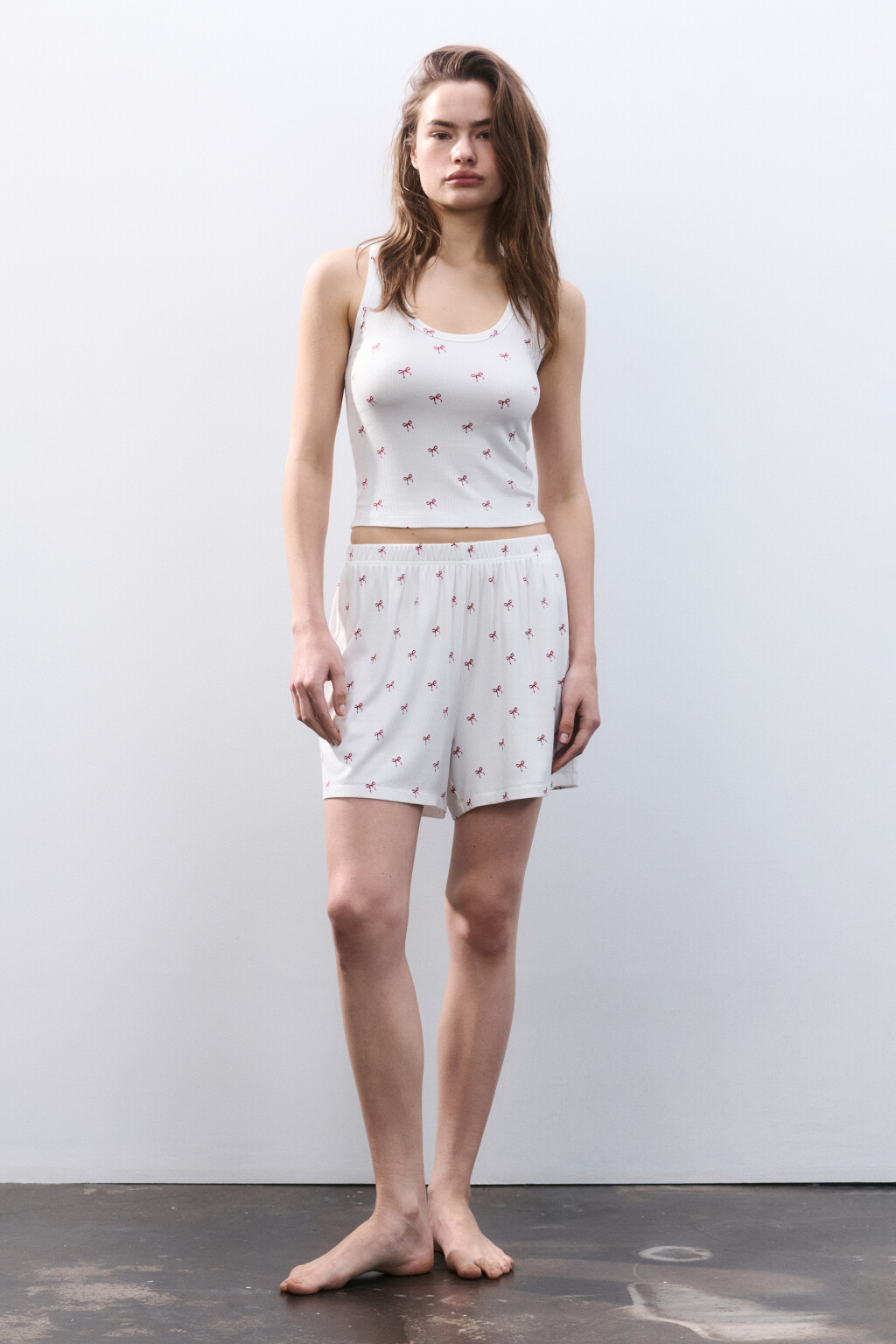 Майка домашняя вискозная - цвет красный - 4