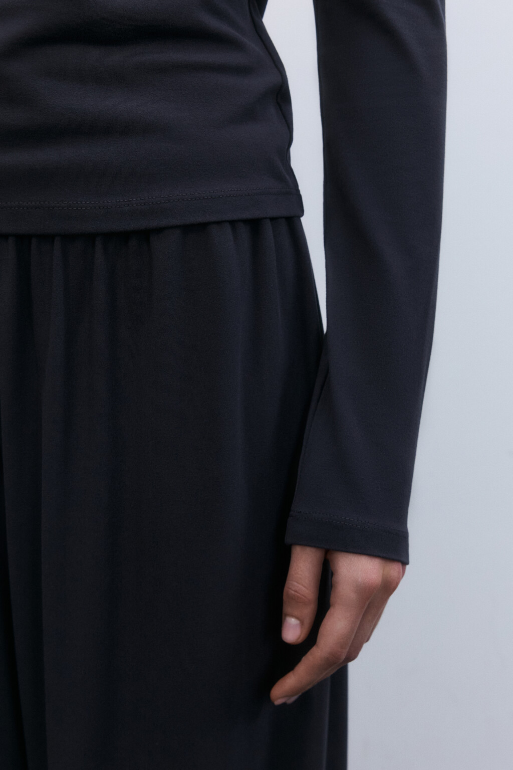 Лонгслив домашний трикотажный - цвет серый - 6