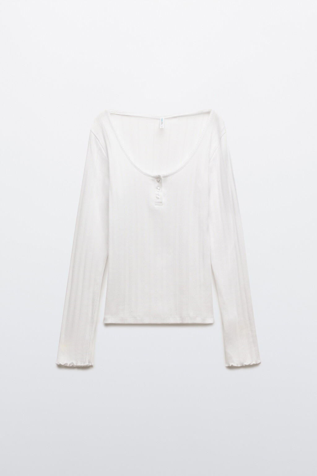 Лонгслив домашний с застежкой - цвет ванильный - 7