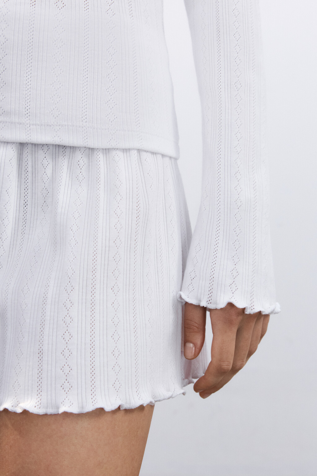 Лонгслив домашний с застежкой - цвет ванильный - 6