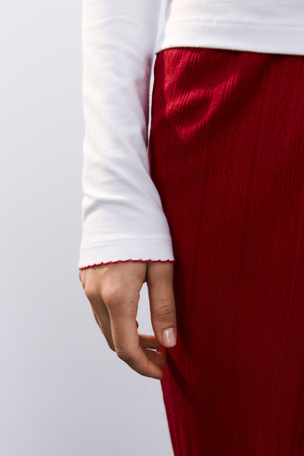 Лонгслив домашний с надписью - цвет белый - 7