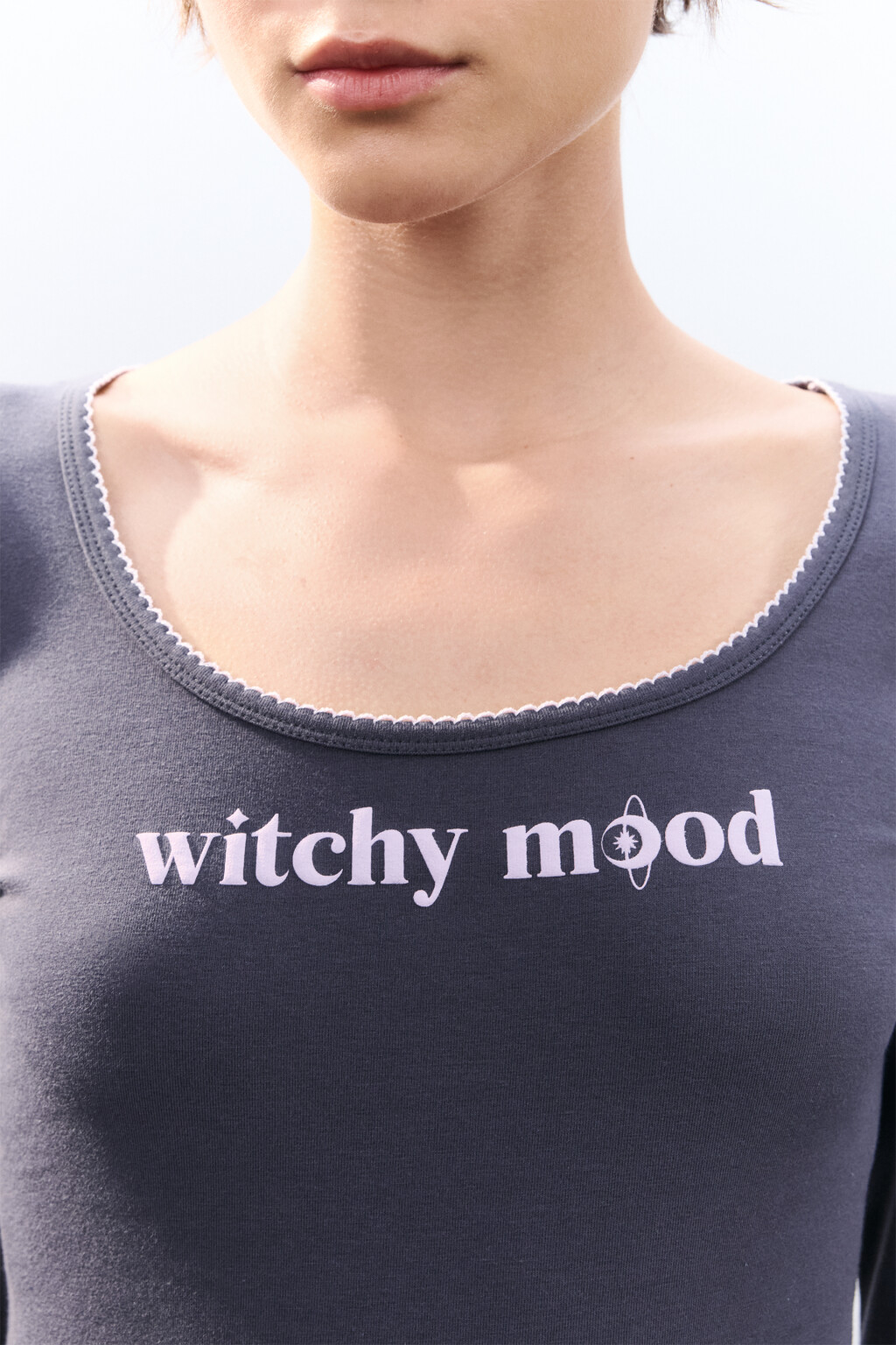 Лонгслив домашний с надписью - цвет серый - 5