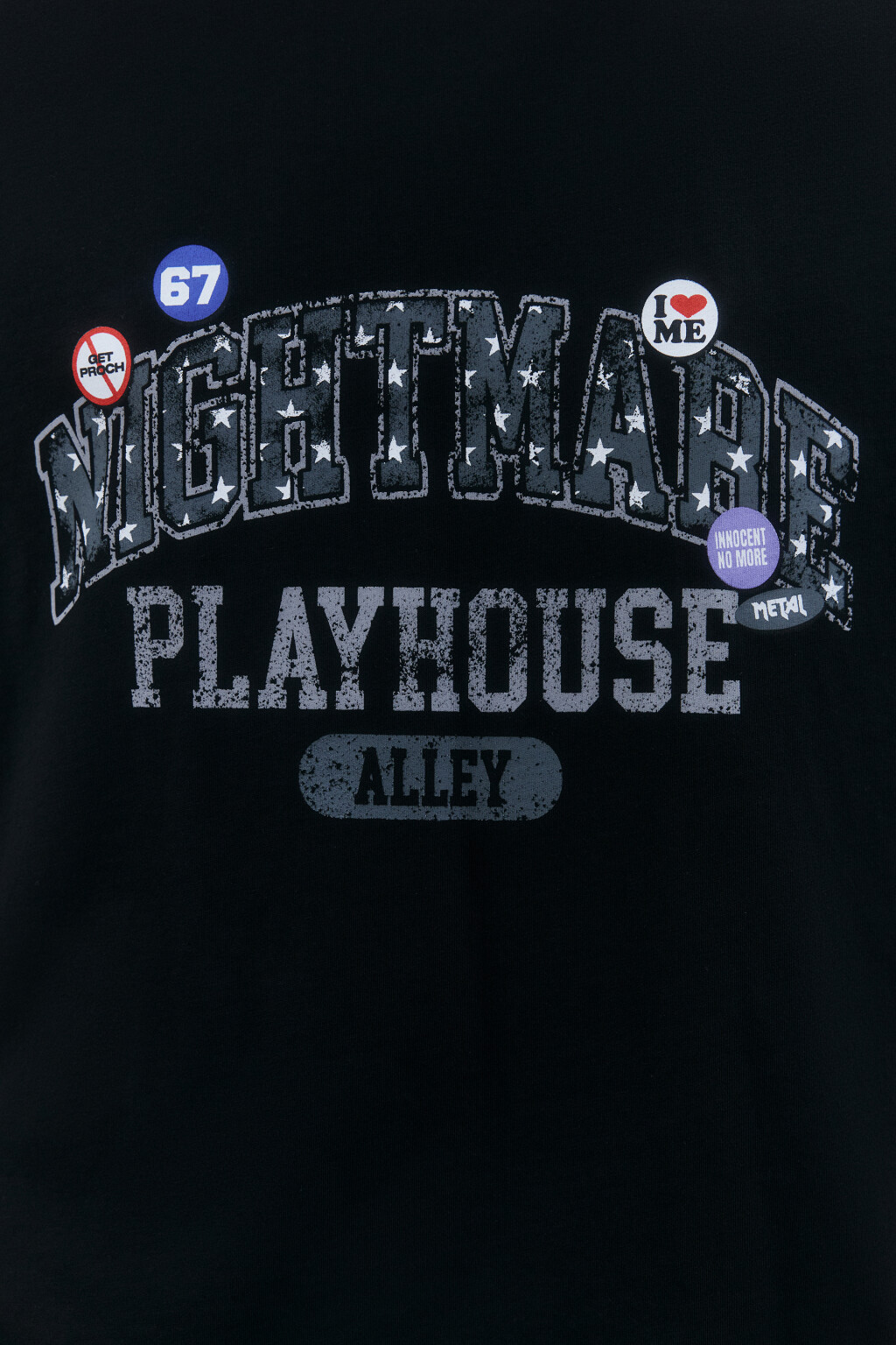 Футболка oversize с принтом - цвет черный - 6