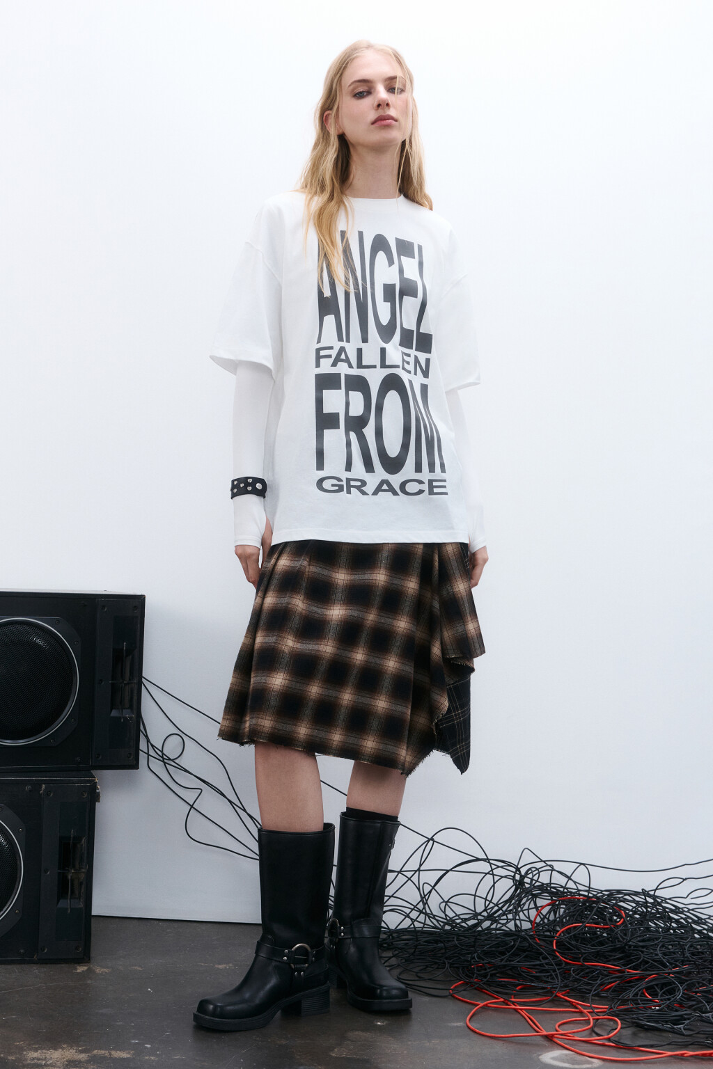 Футболка oversize с принтом - цвет белый - 5