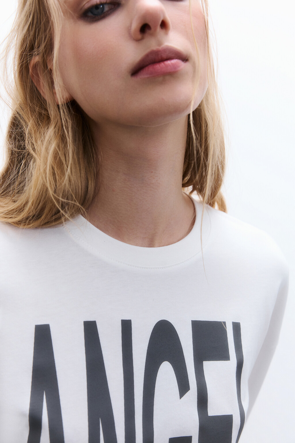 Футболка oversize с принтом - цвет белый - 6