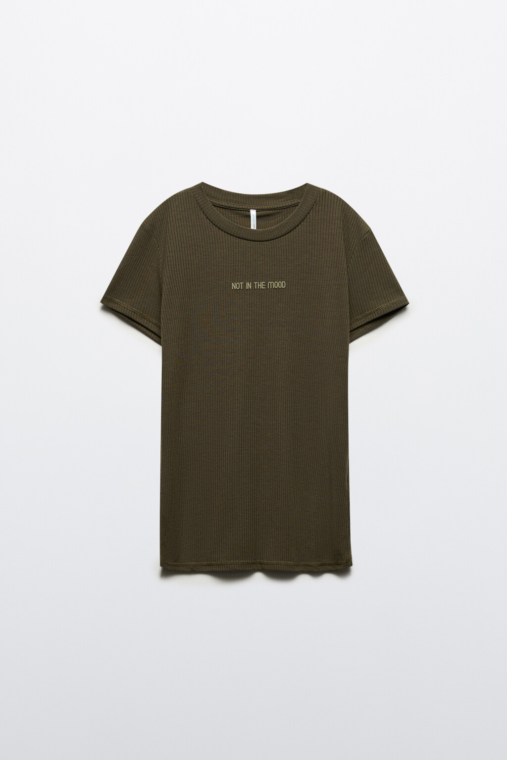 Футболка облегающая с надписью - цвет зеленый - 7