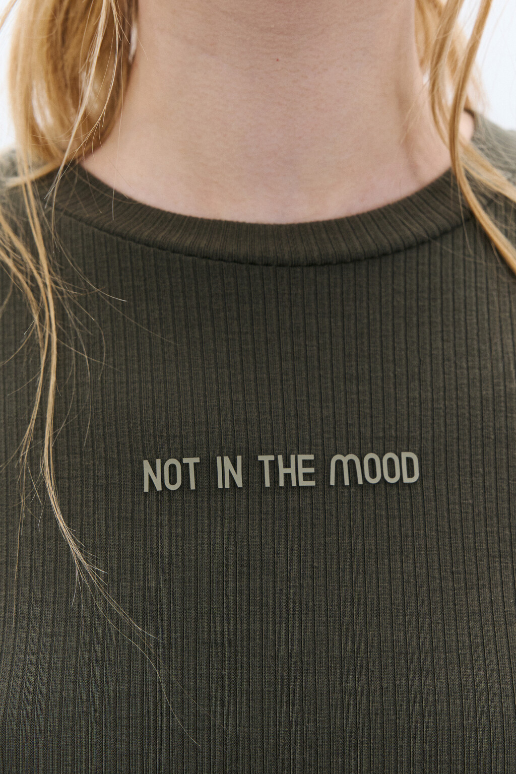 Футболка облегающая с надписью - цвет зеленый - 5