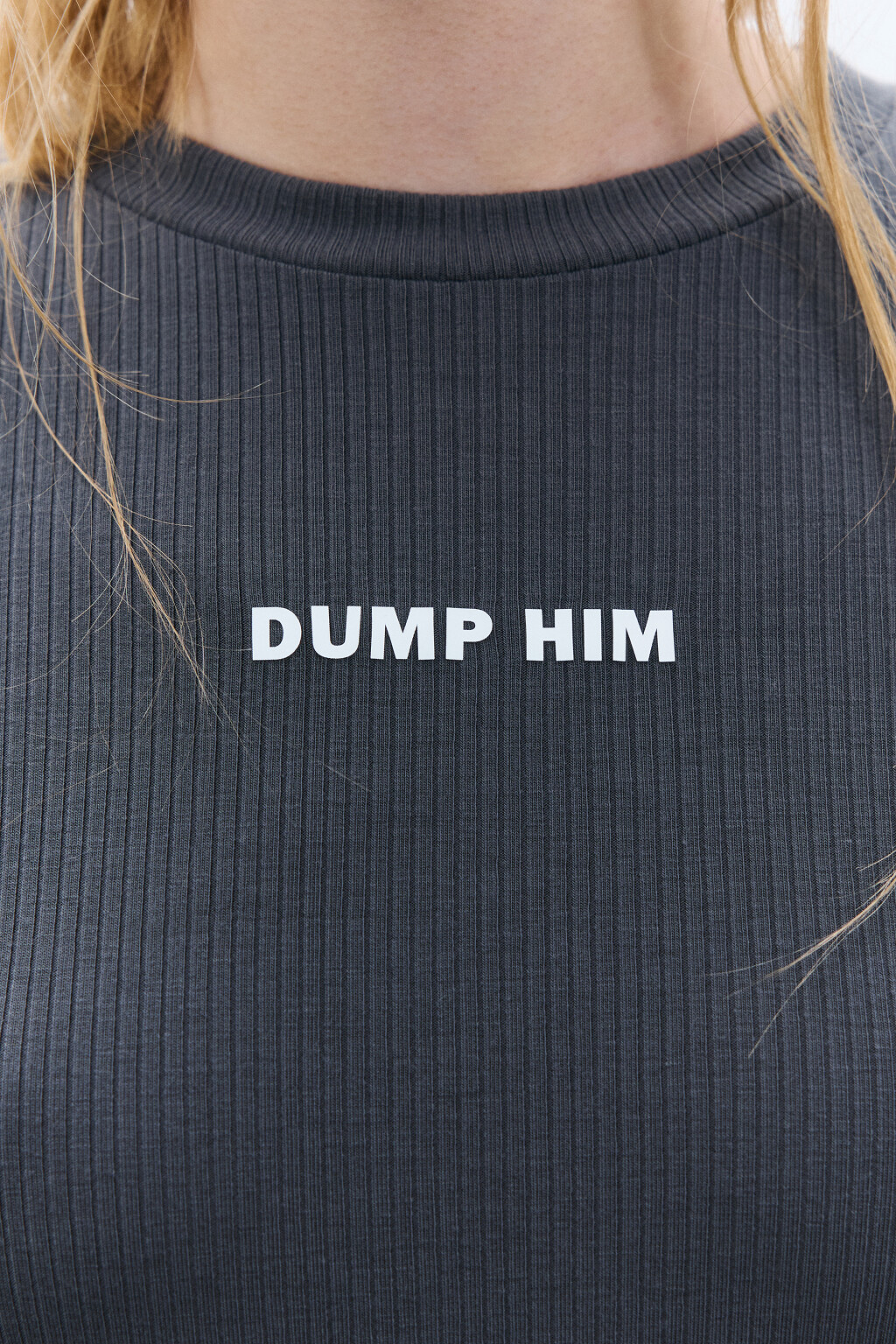 Футболка облегающая с надписью - цвет серый - 5