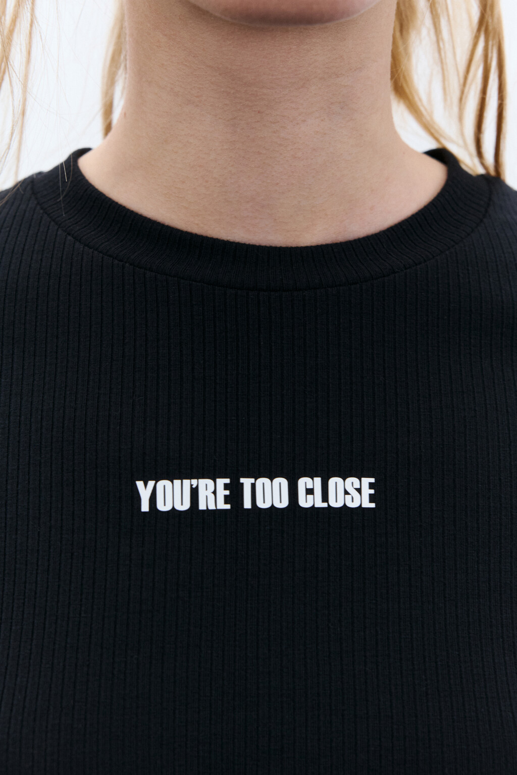 Футболка облегающая с надписью - цвет черный - 5