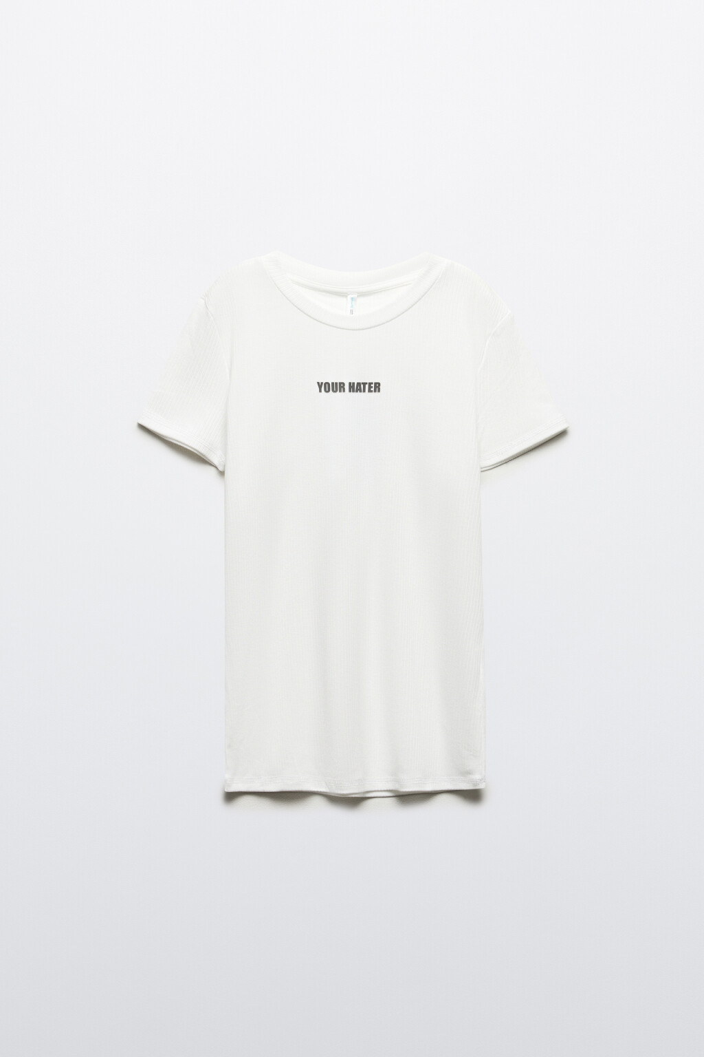Футболка облегающая с надписью - цвет белый - 7