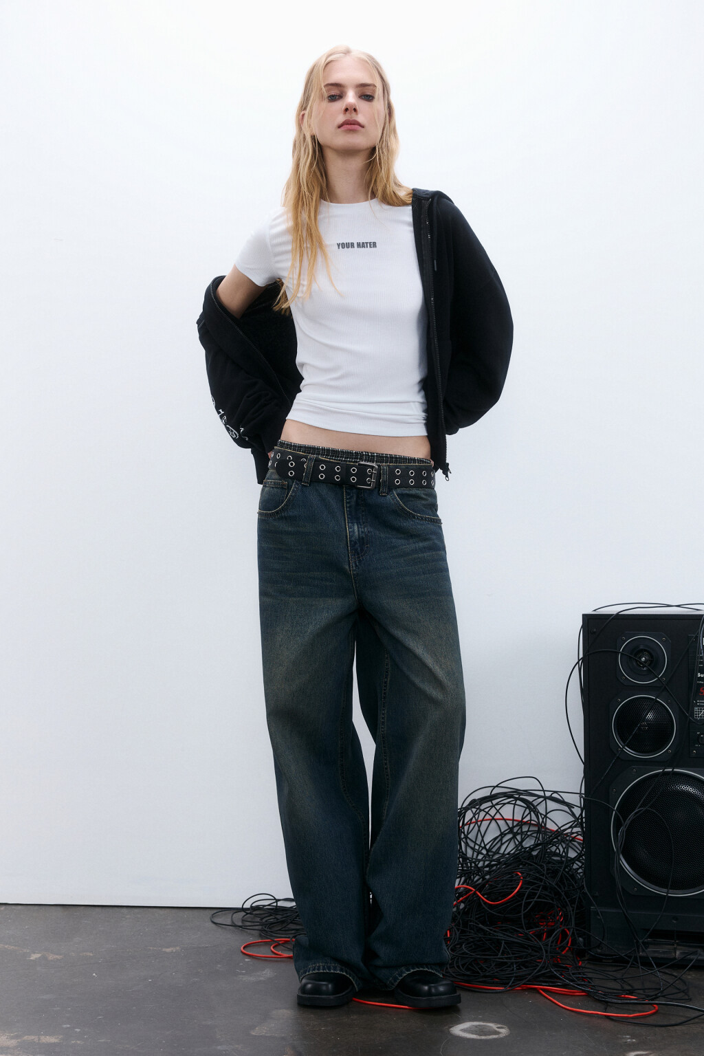 Футболка облегающая с надписью - цвет белый - 4