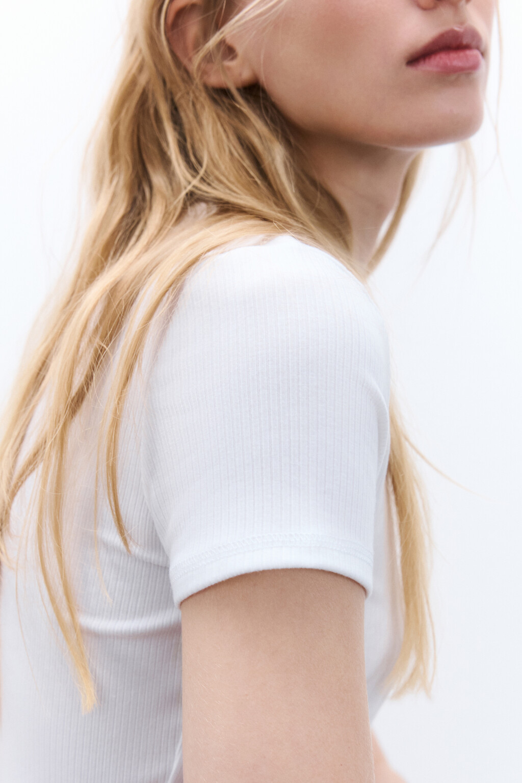 Футболка облегающая с надписью - цвет белый - 6