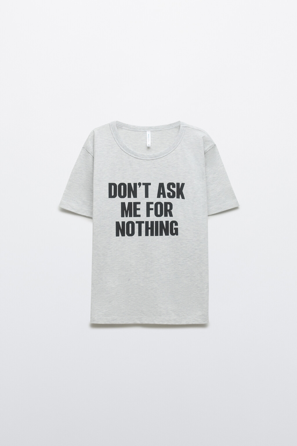 Футболка трикотажная с принтом - цвет серый - 7