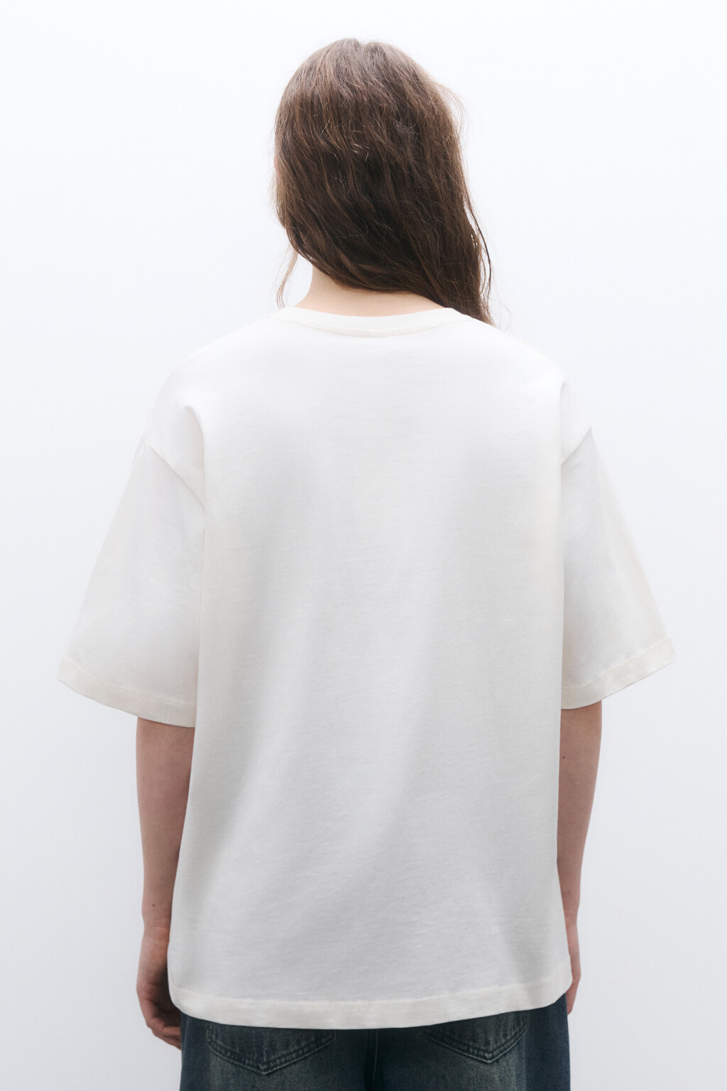 Футболка с новогодним принтом - цвет бежевый - 3