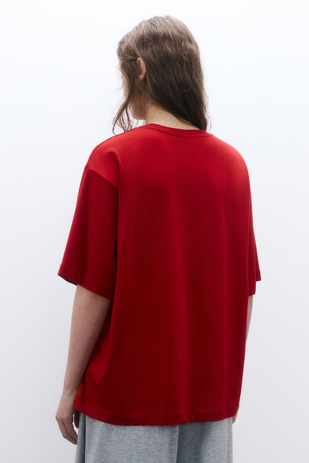 Футболка с новогодним принтом - цвет красный - 3