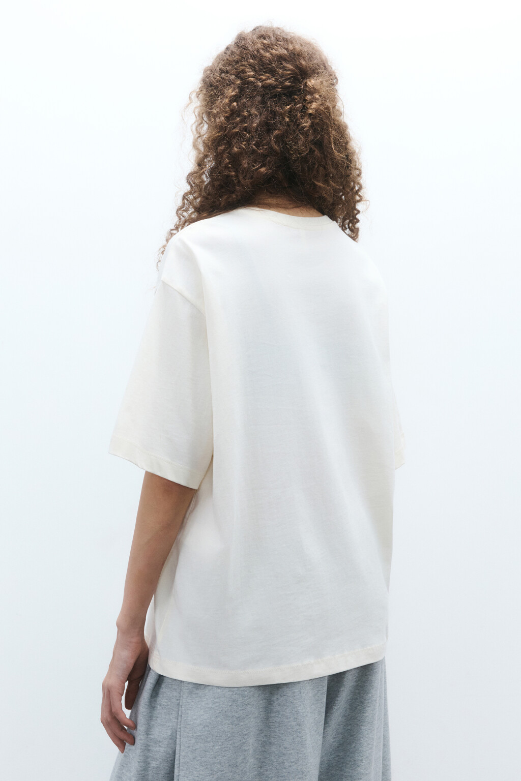 Футболка с новогодним принтом - цвет бежевый - 3