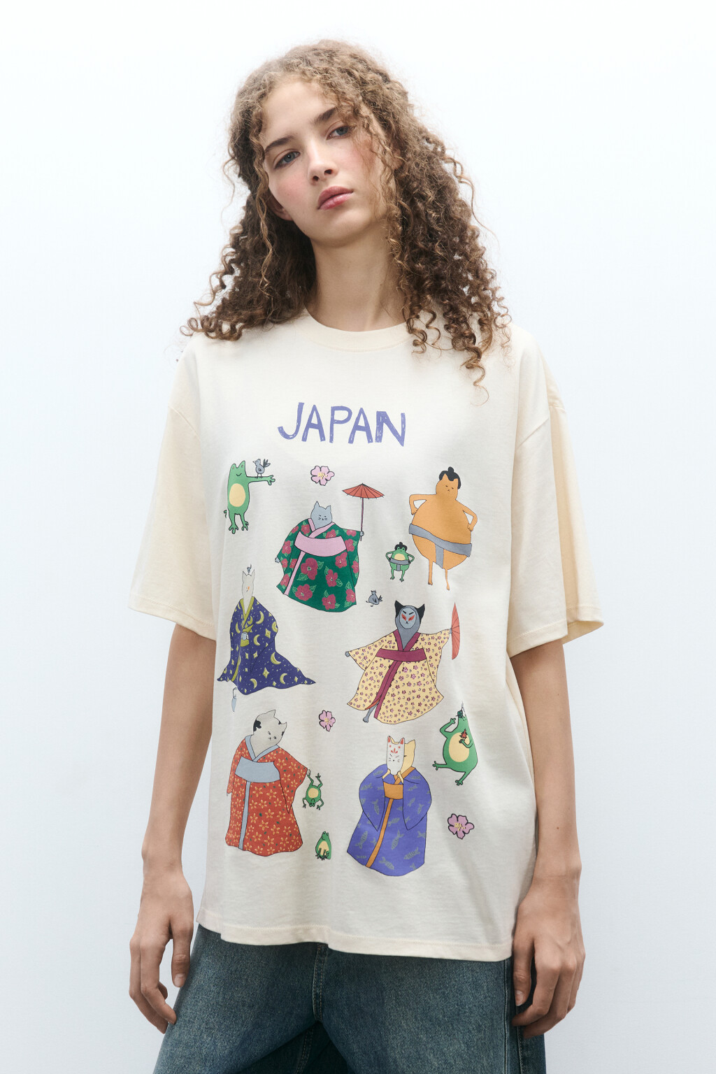 Футболка хлопковая с принтом - цвет мультиколор - 2