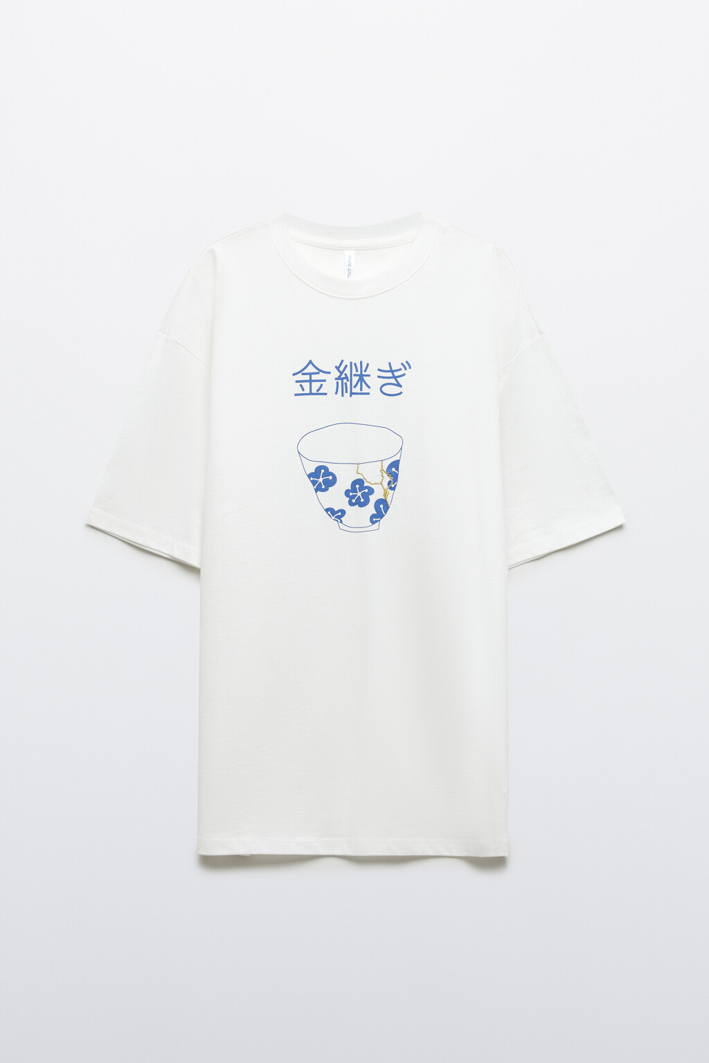 Футболка oversize удлиненная с принтом - цвет белый - 7