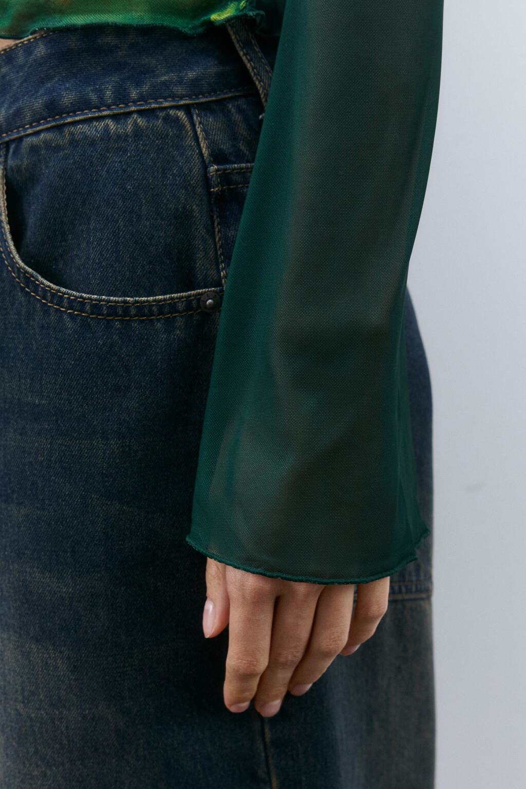 Лонгслив с принтом и рукавами-клеш - цвет мультиколор - 6