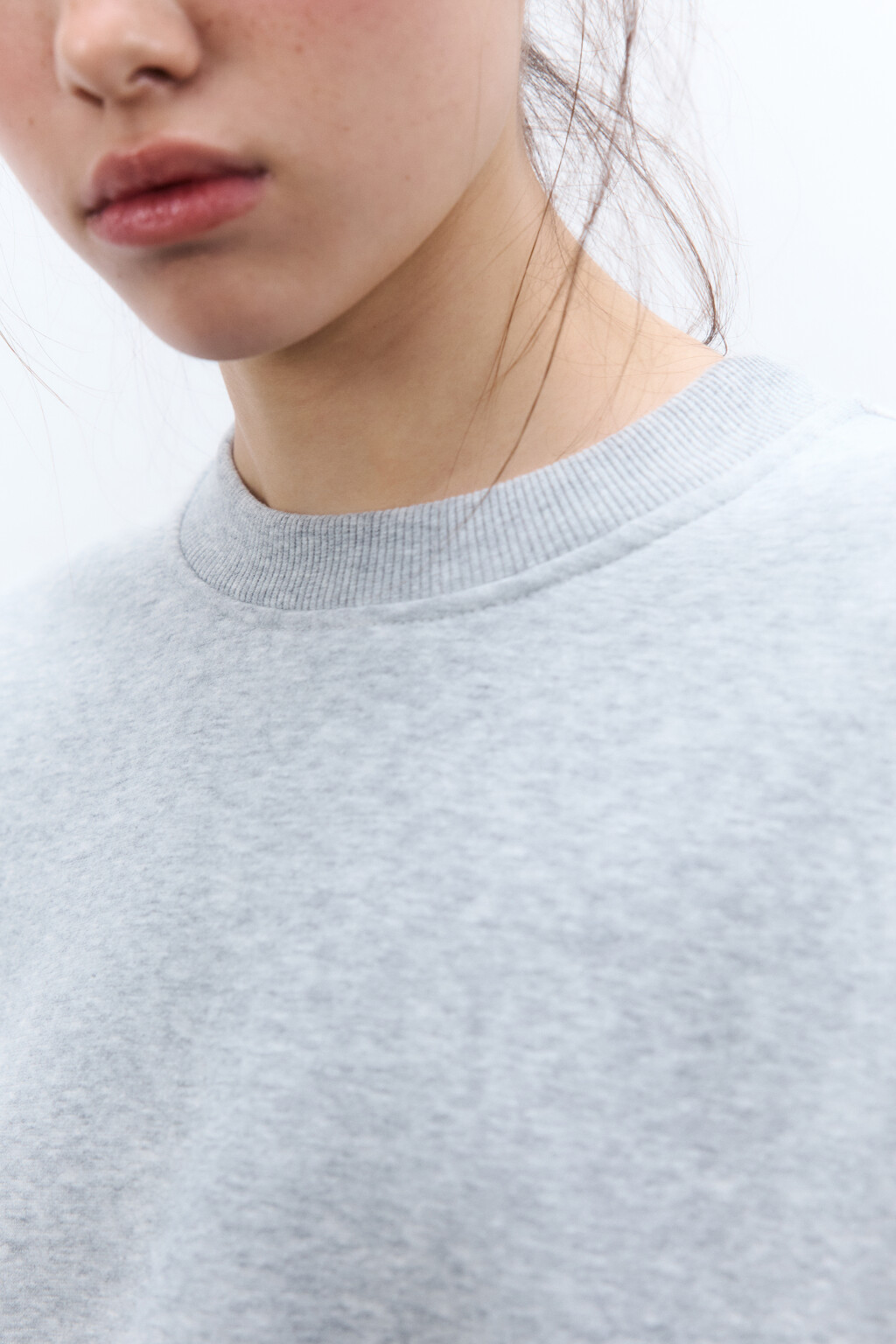 Свитшот из футера с утеплением - цвет серый - 5