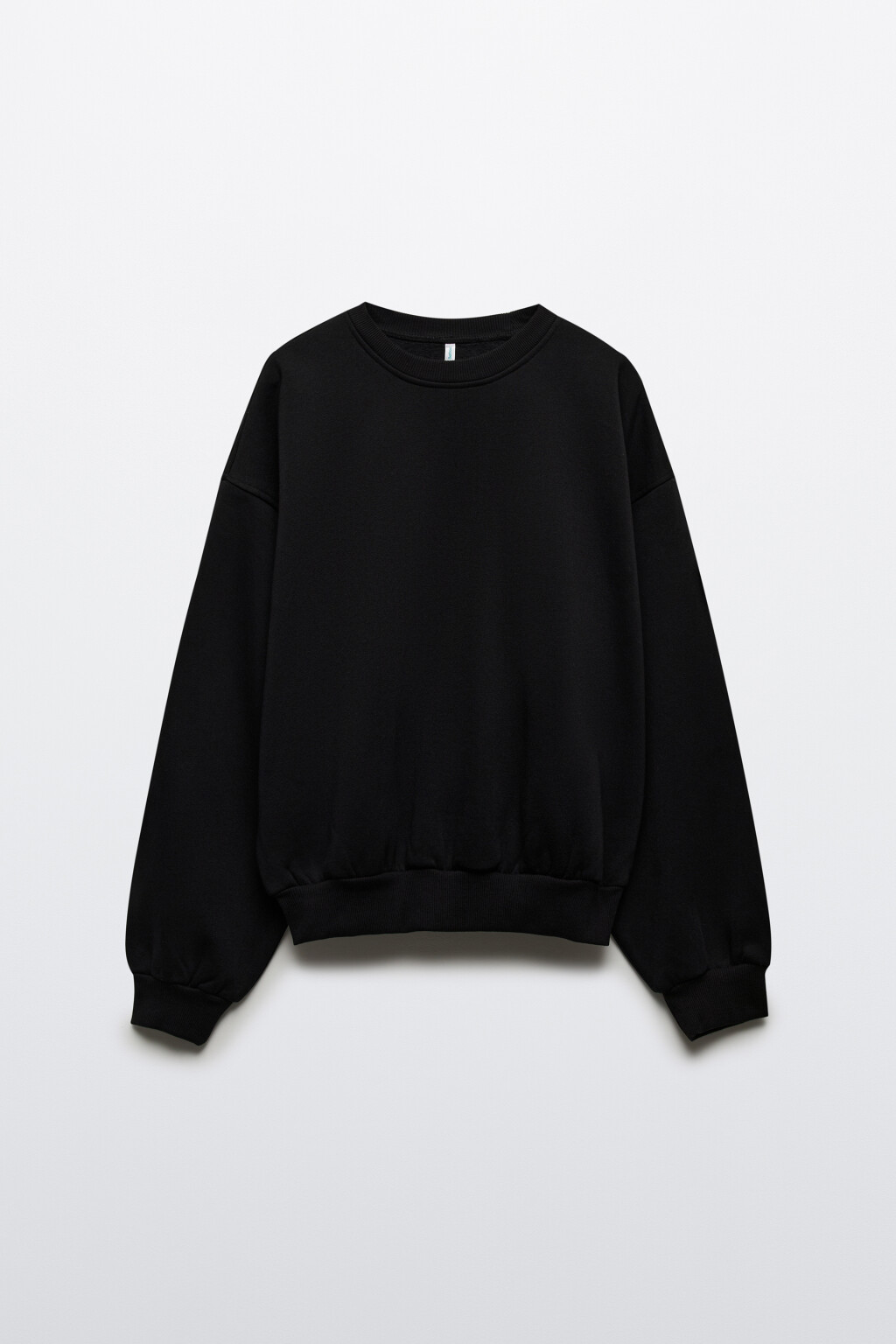 Свитшот из футера с утеплением - цвет черный - 7