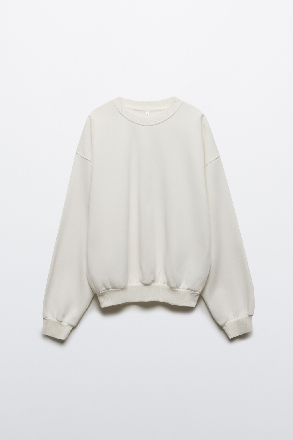 Свитшот из футера с утеплением - цвет молочный - 7