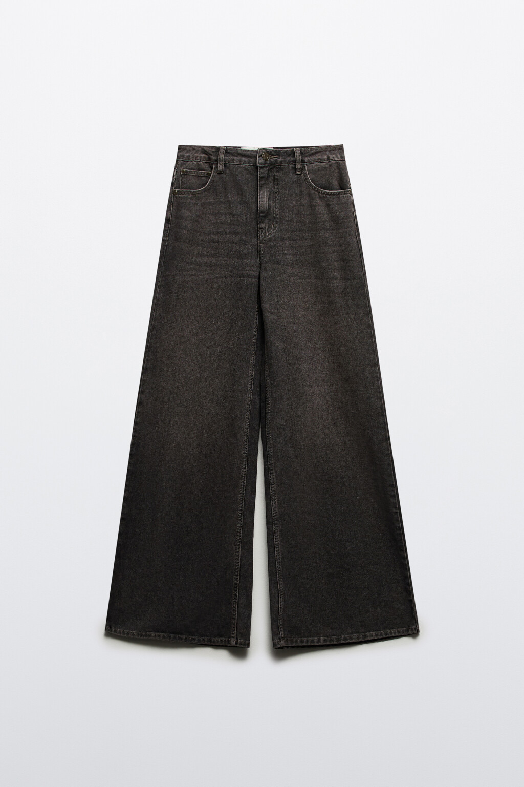 Джинсы широкие со средней посадкой - цвет серый - 7