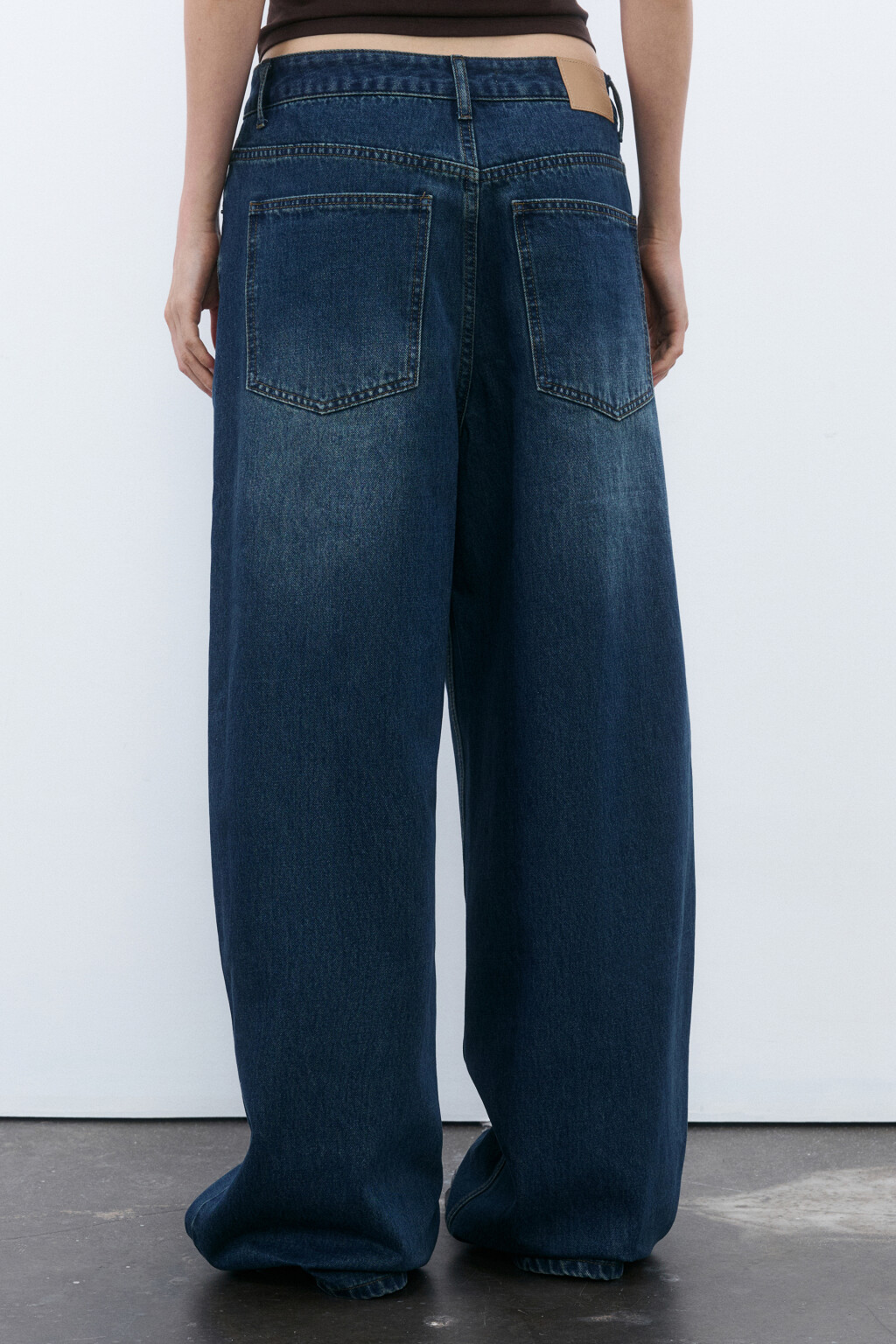 Джинсы baggy со средней посадкой - цвет синий - 4
