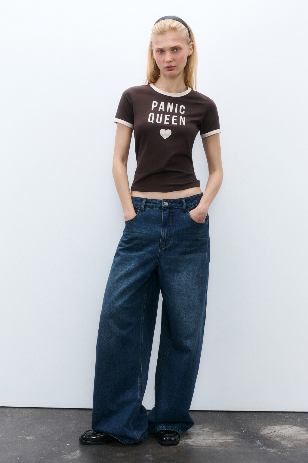 Джинсы baggy со средней посадкой - цвет синий - 5