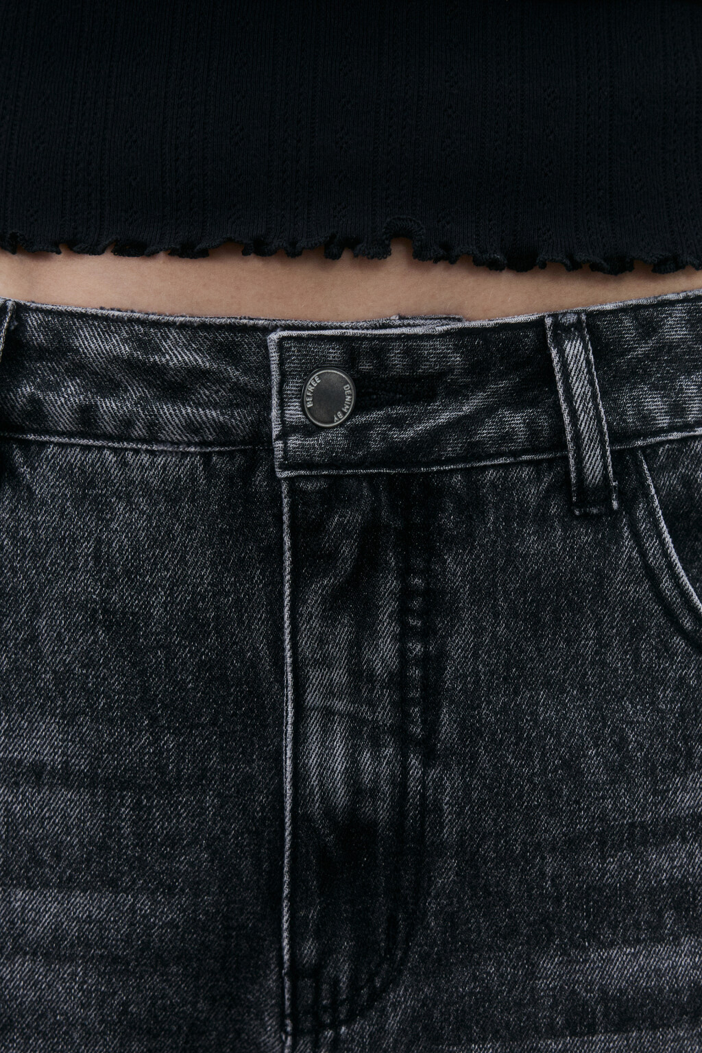 Джинсы baggy со средней посадкой - цвет серый - 5