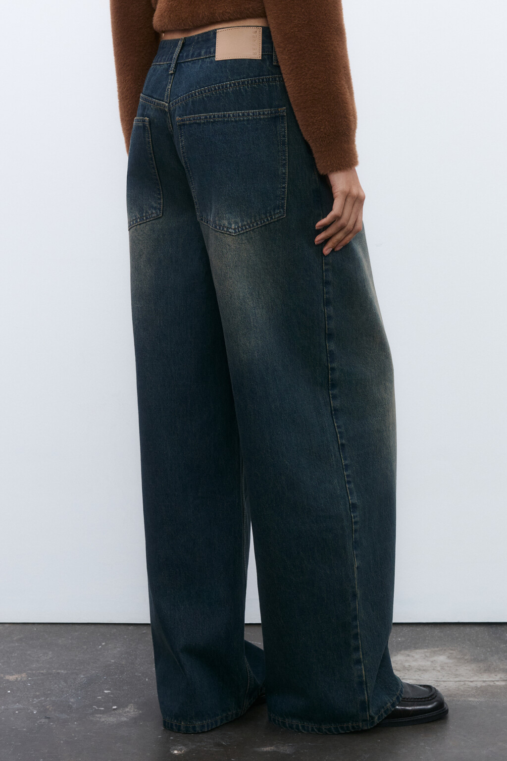 Джинсы baggy со средней посадкой - цвет темный тинт - 3